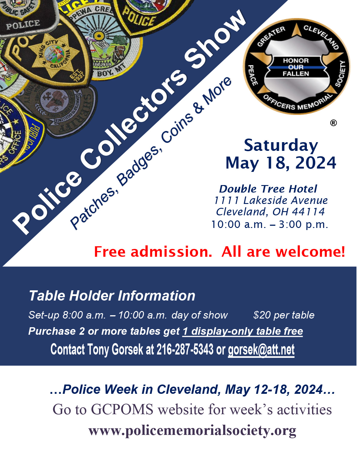 MAJOR DISPLAY: Columbus Police show off patch collections, challenge coins
